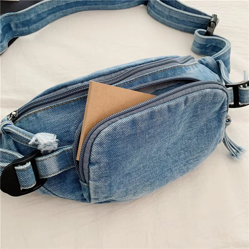 Avalon Washed Denim Sling Bag