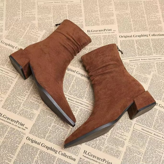 Auburn Suede Ankle Boot