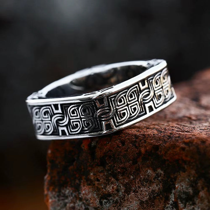 Rune Square Band Ring