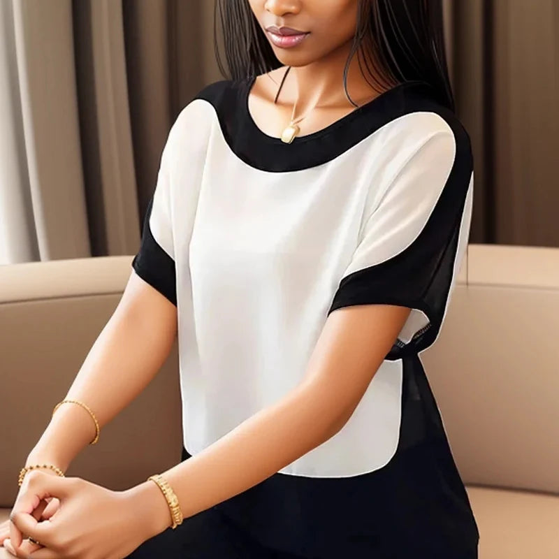 Essence Contrast Satin Top