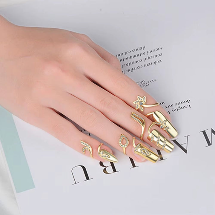 Heiress Wrap Nail Rings