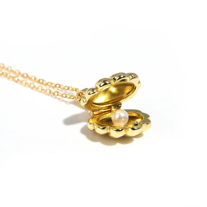 Secret Pearl Locket Necklace