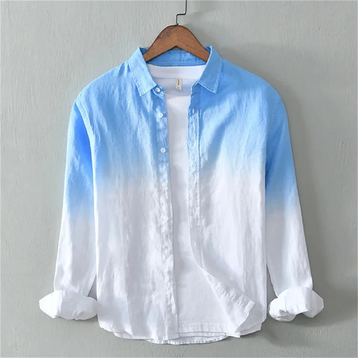 Bayside Gradient Linen Button Up