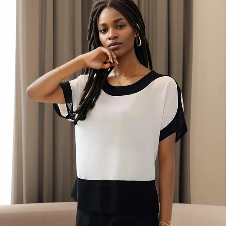 Essence Contrast Satin Top