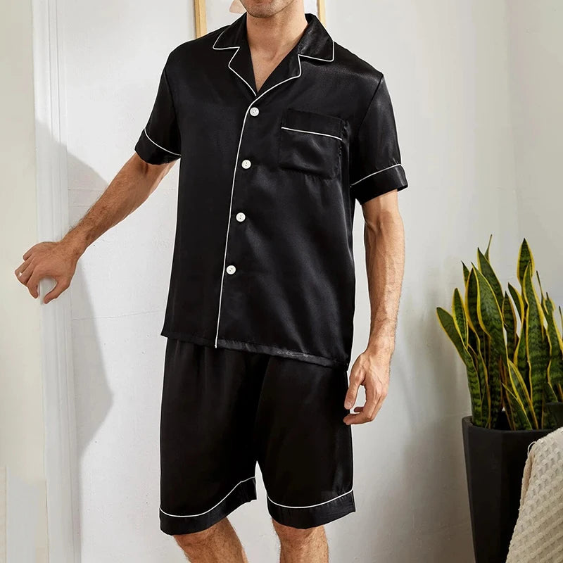 Midnight Satin Sleep-Set