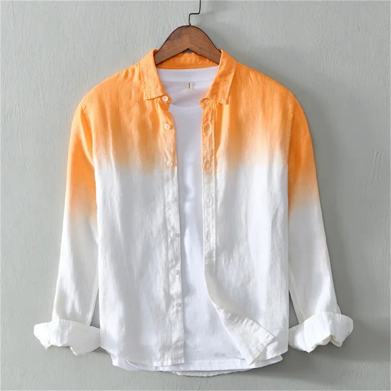 Bayside Gradient Linen Button Up