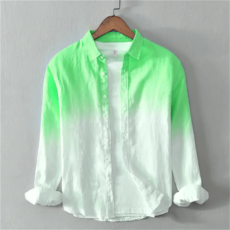 Bayside Gradient Linen Button Up