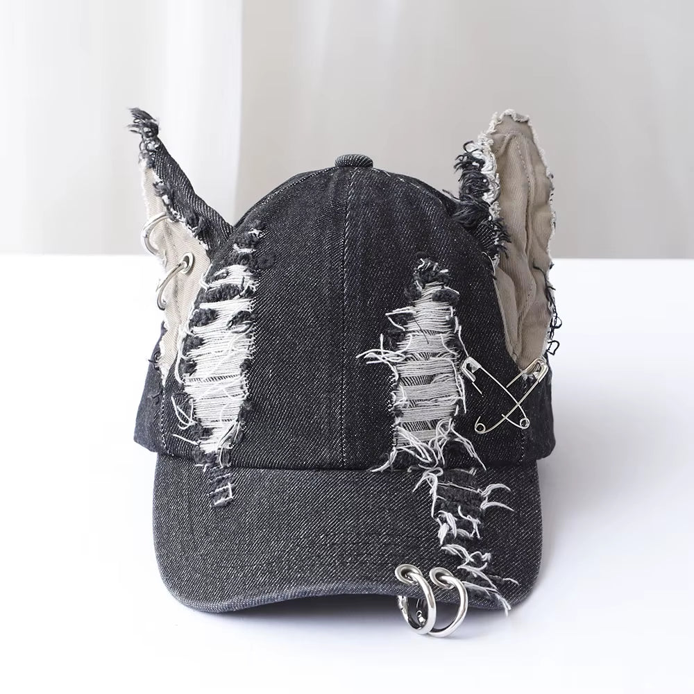 Riot Distressed Denim Cap