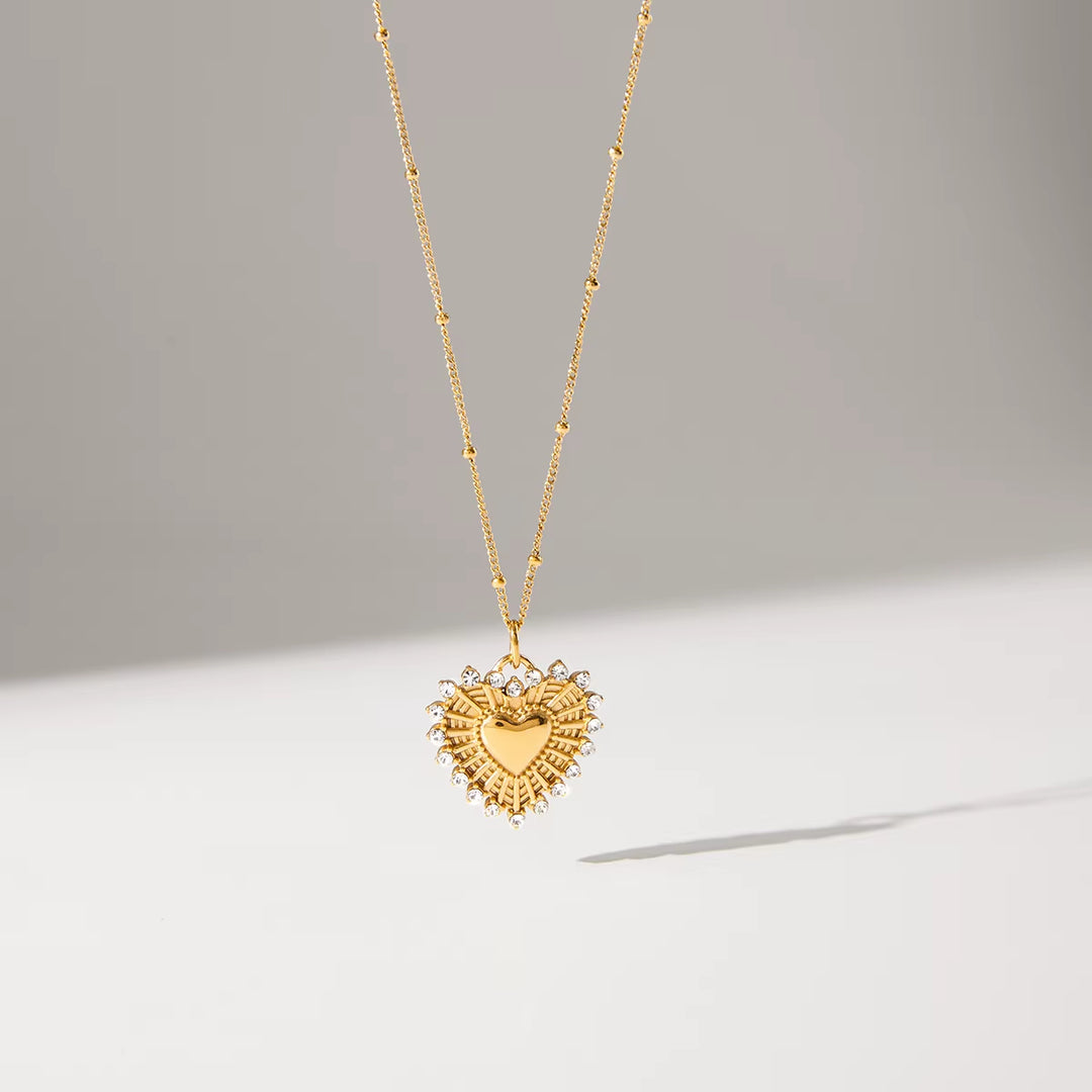 Sunburst Heart Necklace