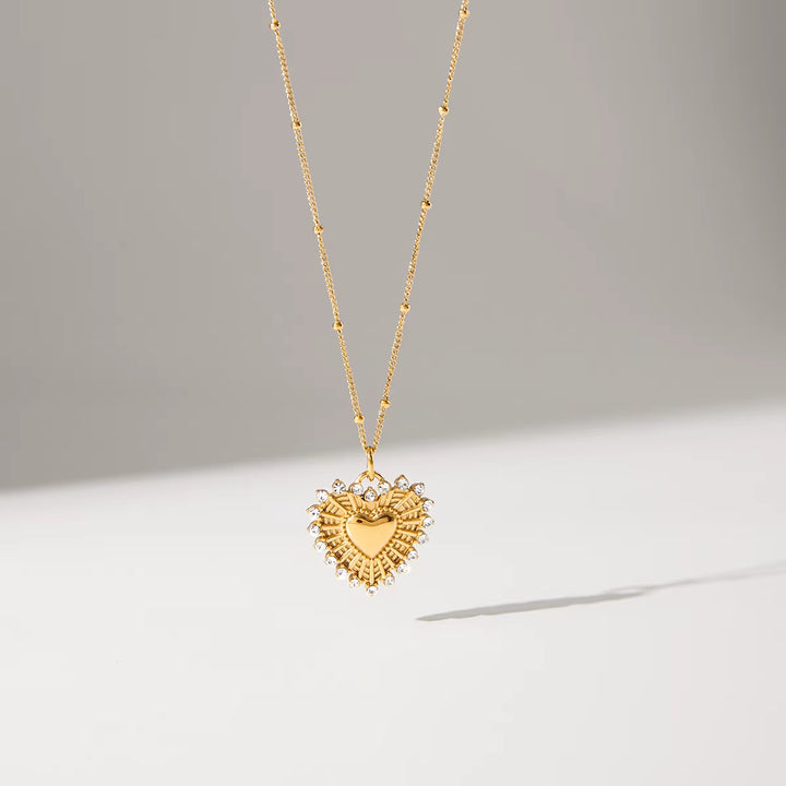 Sunburst Heart Necklace