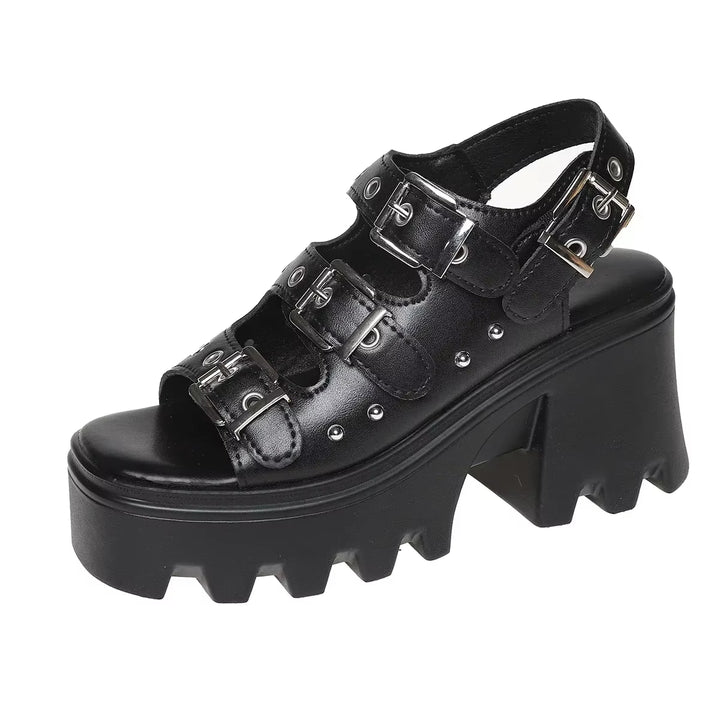 Monolithe Platform Buckle Sandals