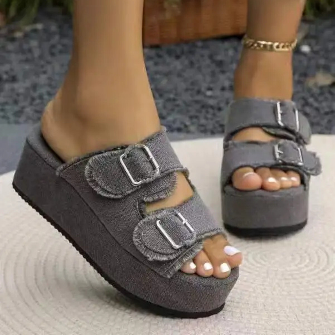 Denim Diva Platform Sandal