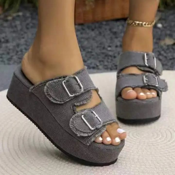 Denim Diva Platform Sandal