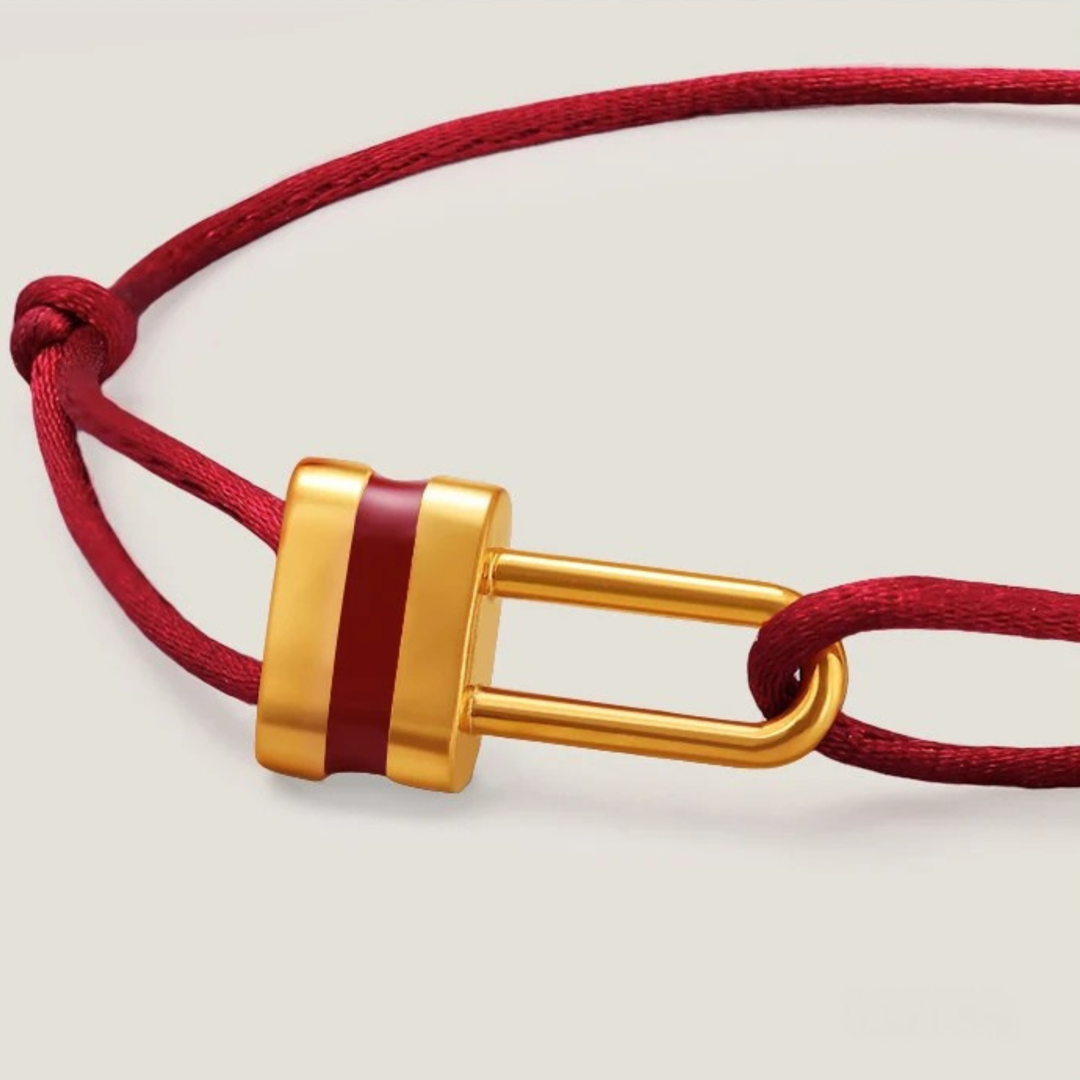 Lock Silk Rope Bracelet
