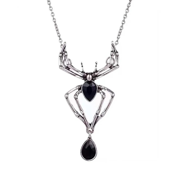Black Widow Pendant Necklace