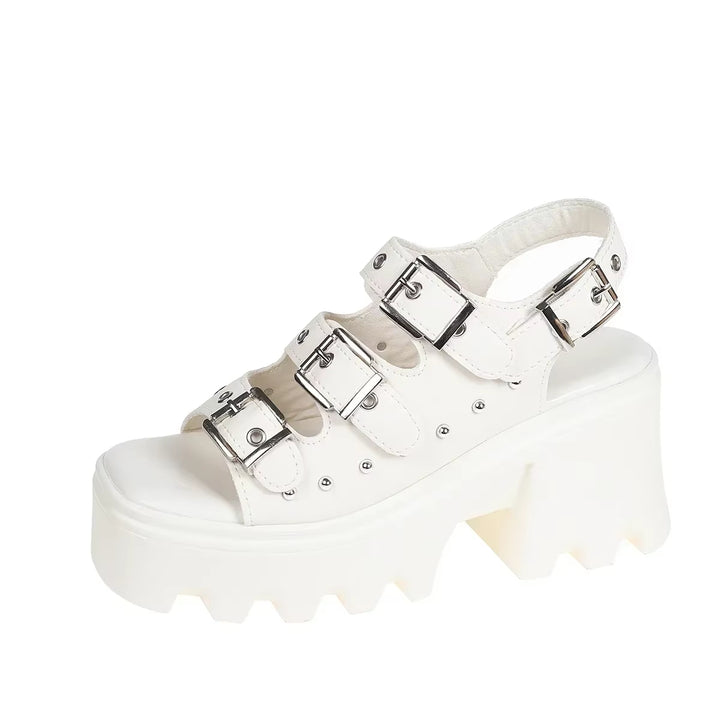 Monolithe Platform Buckle Sandals