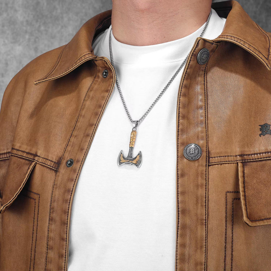 Viking Axe Pendant Necklace