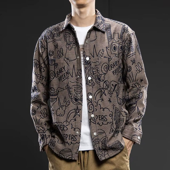 Ink Theory Graffiti Button-Up