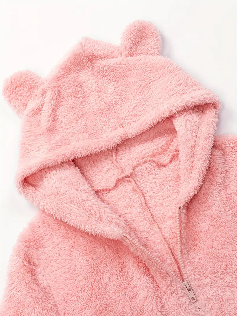 Teddy Sherpa Hooded Jumpsuit