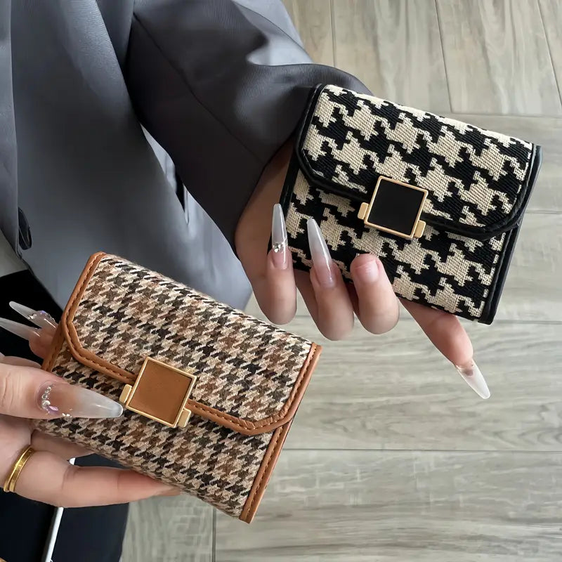 Milan Houndstooth Wallet