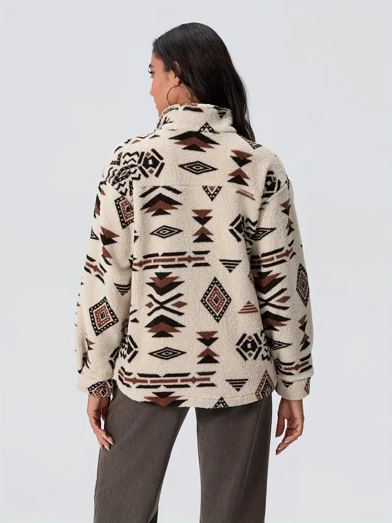 Navajo Hooded Fleece Coat