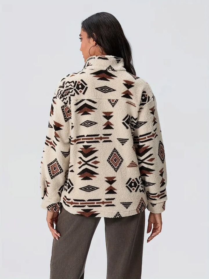 Navajo Hooded Fleece Coat
