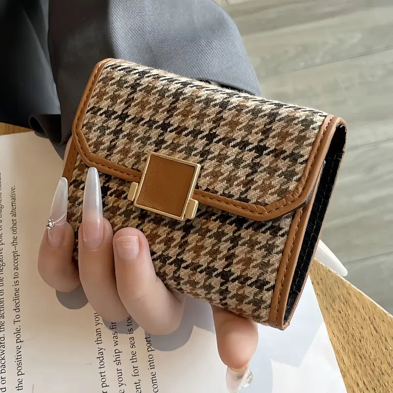 Milan Houndstooth Wallet