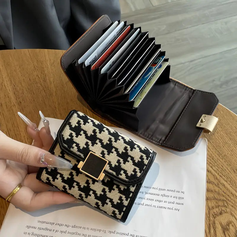 Milan Houndstooth Wallet