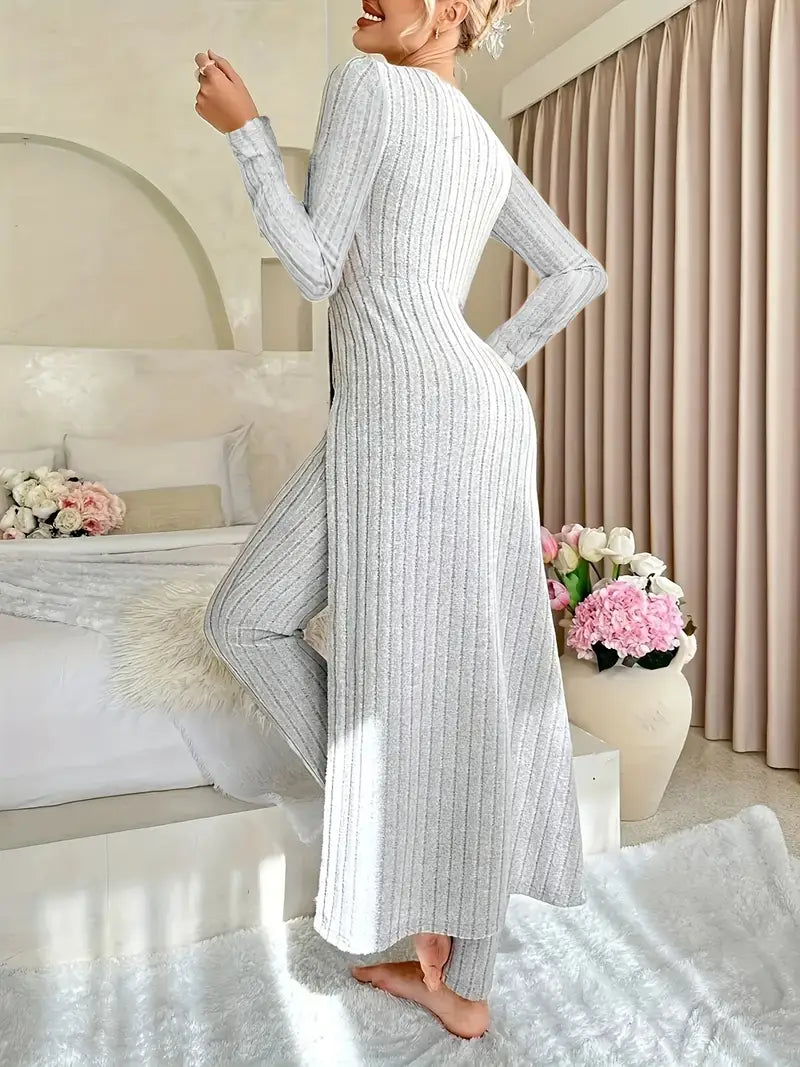 Camelia Ribbed Knit Lounge Set