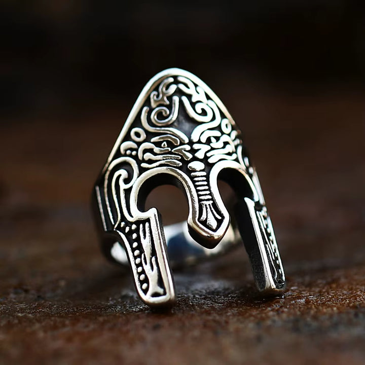 Warrior's Helm Stainless Steel Ring