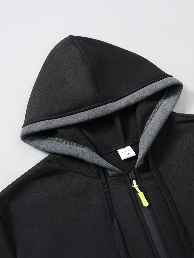 Calder Contrast Zip Hoodie