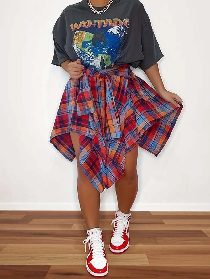 Liora Plaid Flannel Skirt