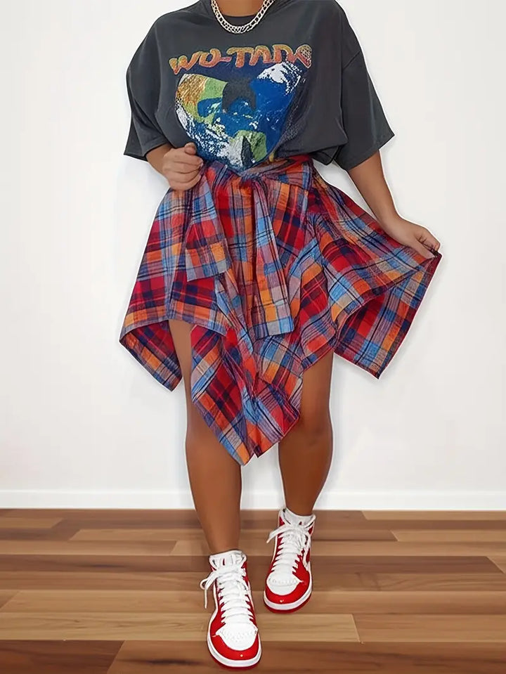 Liora Plaid Flannel Skirt