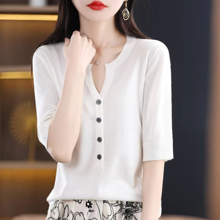 Sophia Cashmere Button-Up