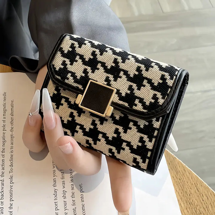Milan Houndstooth Wallet
