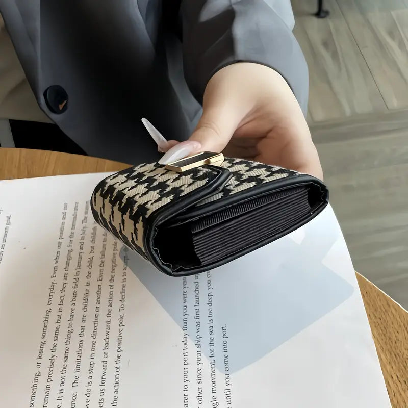Milan Houndstooth Wallet