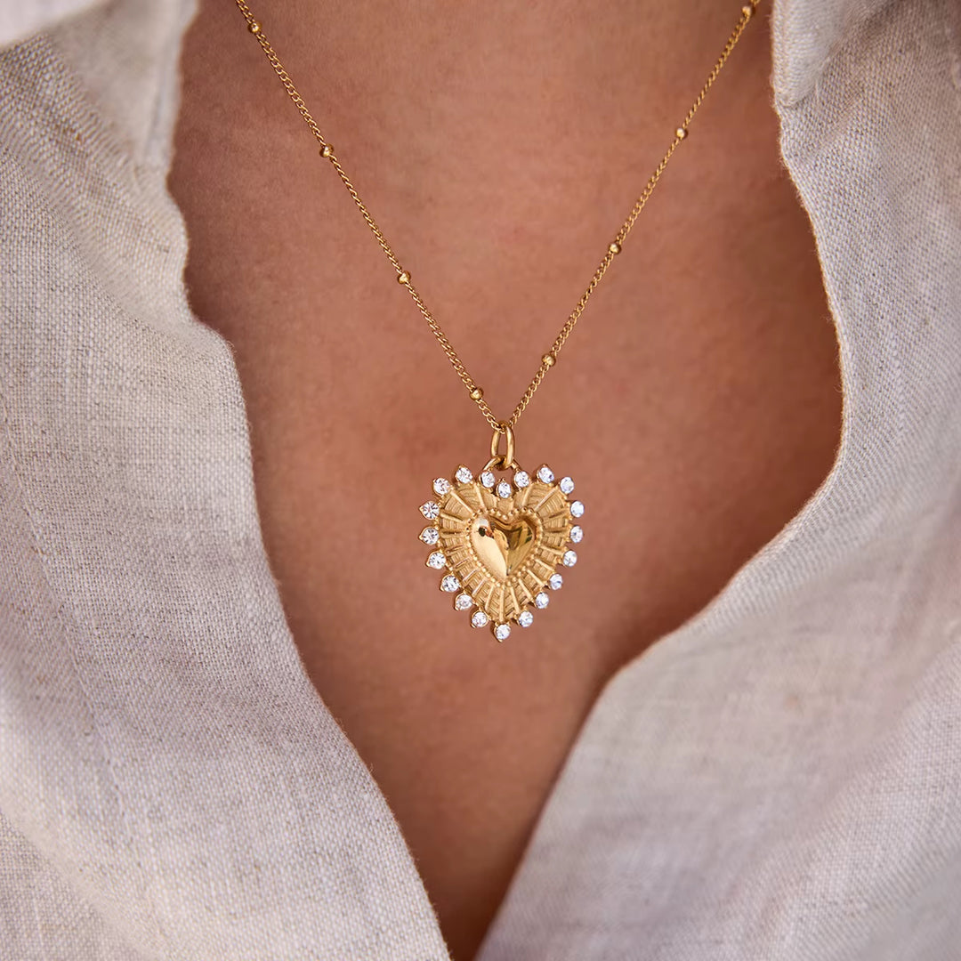 Sunburst Heart Necklace