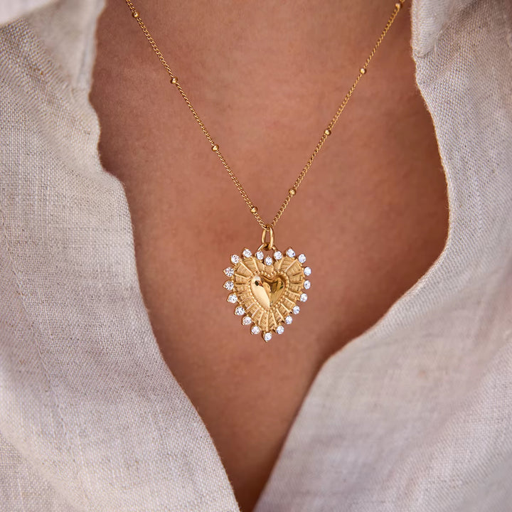 Sunburst Heart Necklace