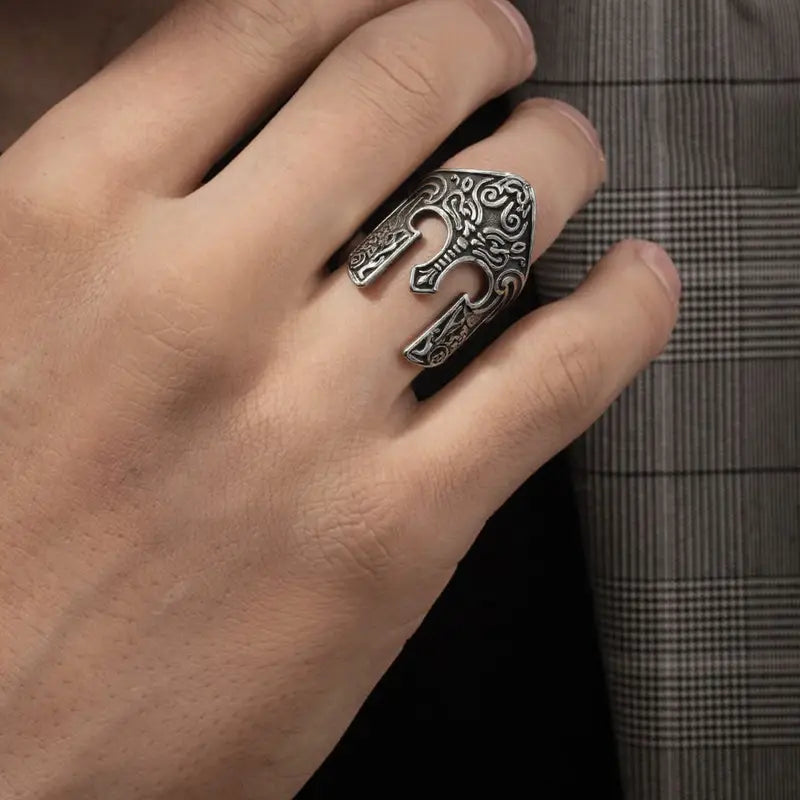 Warrior's Helm Stainless Steel Ring