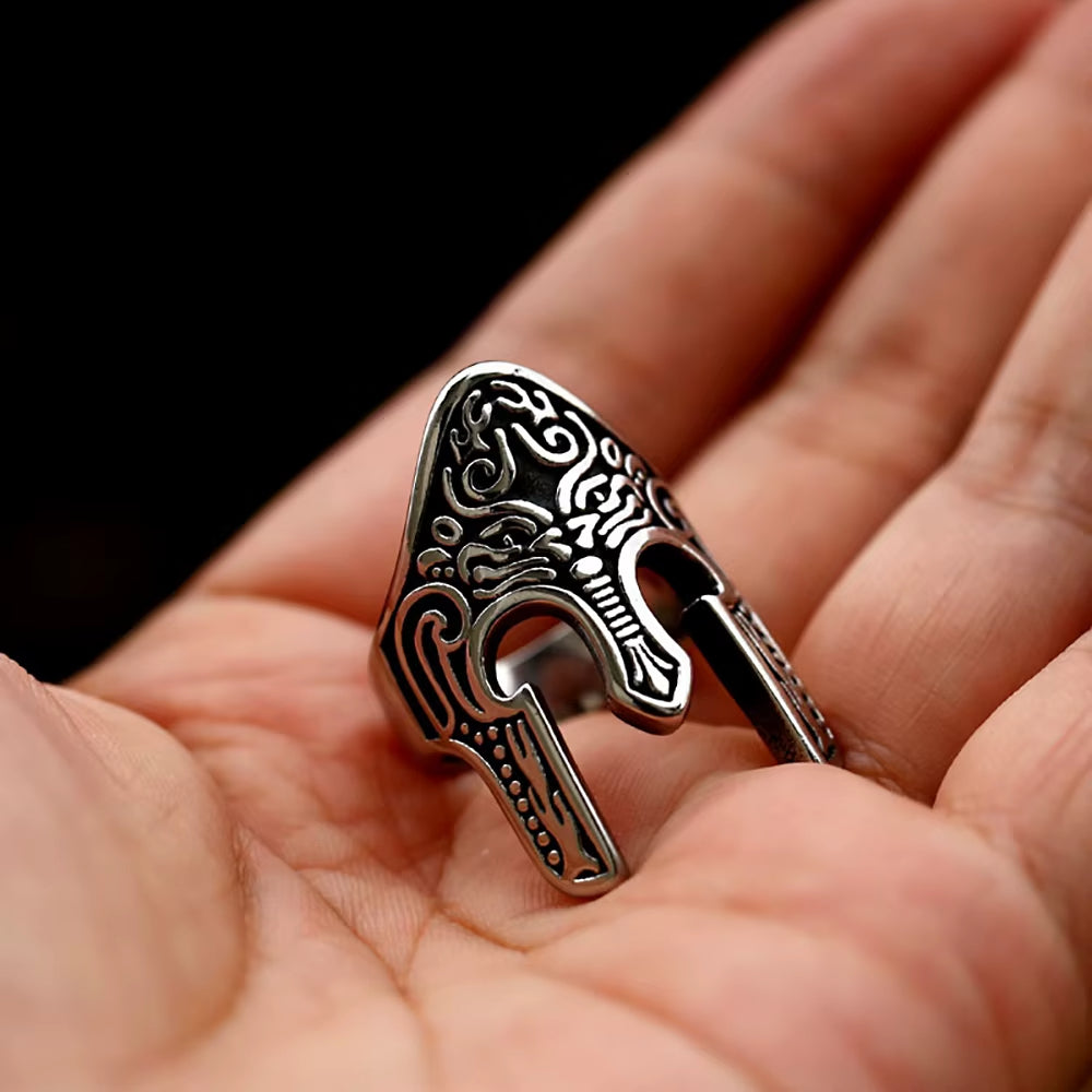 Warrior's Helm Stainless Steel Ring