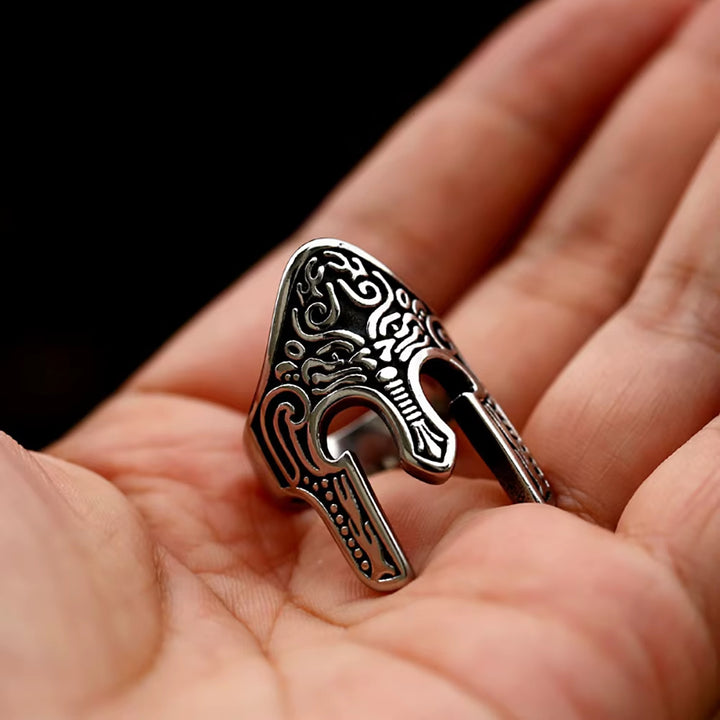 Warrior's Helm Stainless Steel Ring