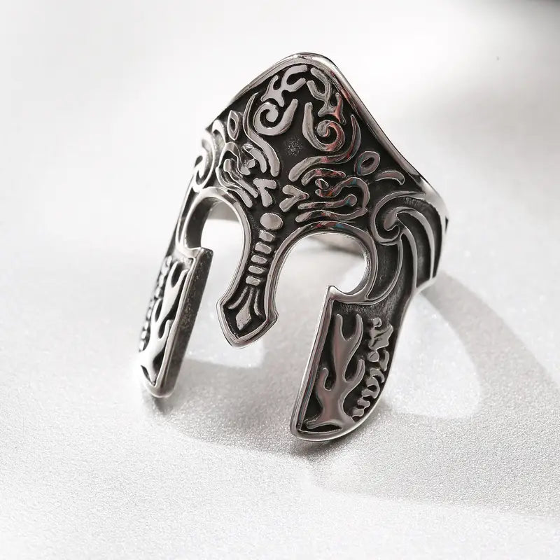 Warrior's Helm Stainless Steel Ring