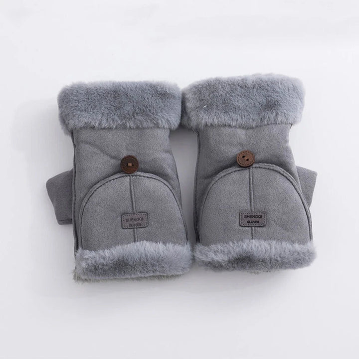 Vail Suede Flip-Top Mittens