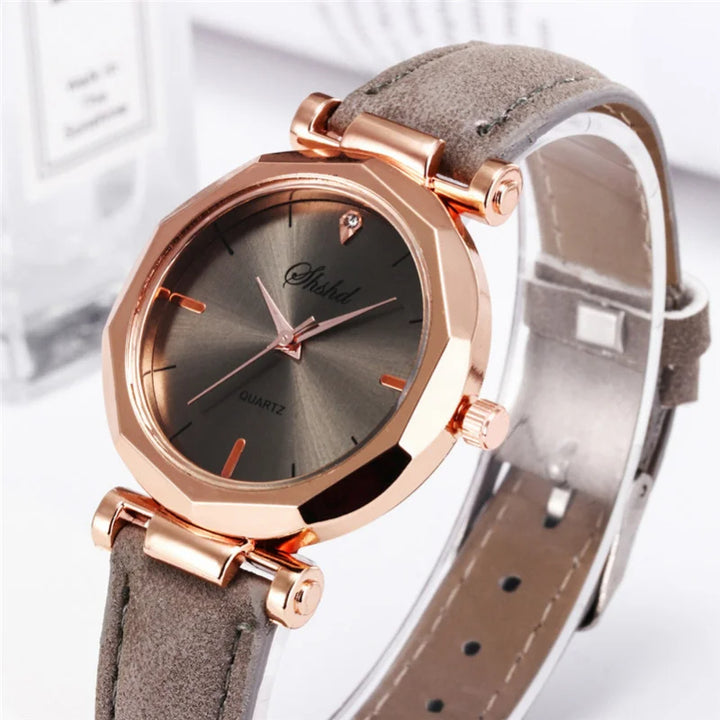 Sunburst Suede Wristwatch