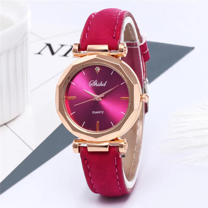 Sunburst Suede Wristwatch