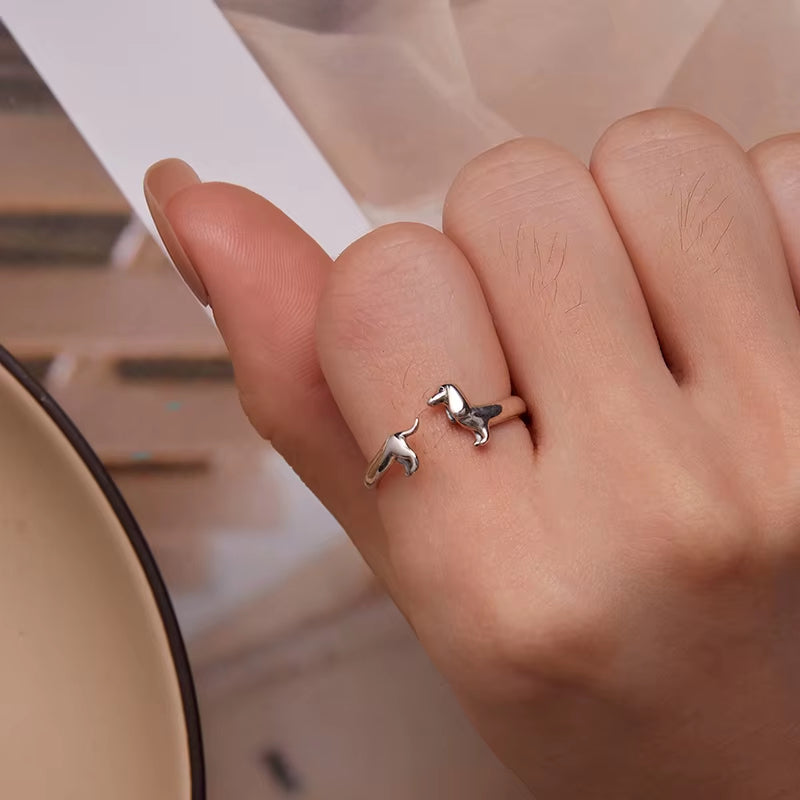 Dachshund Wrap Ring Set