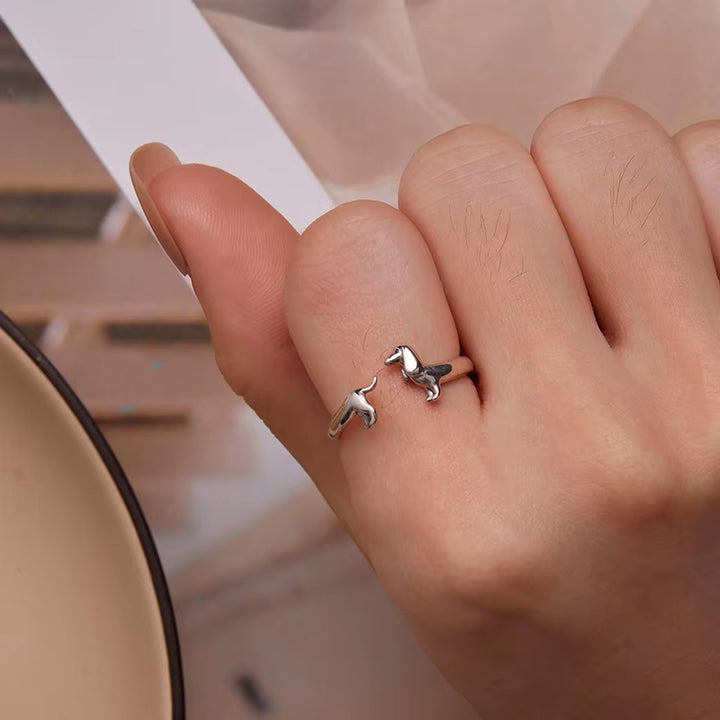 Dachshund Wrap Ring Set