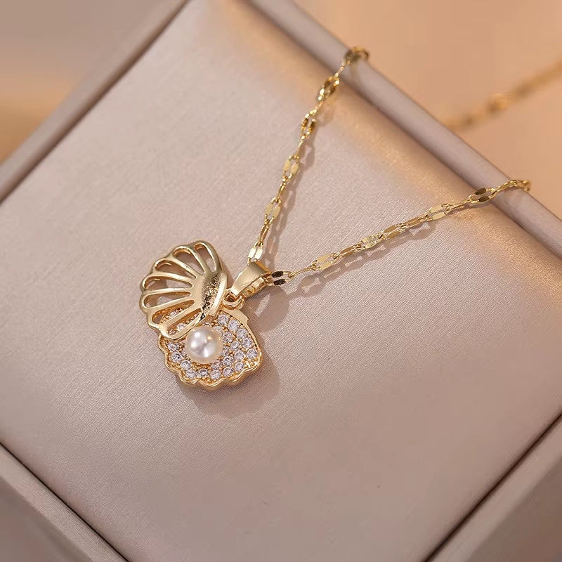 Secret Pearl Locket Necklace