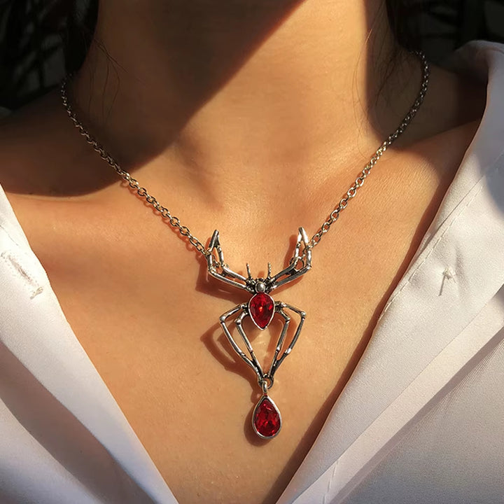 Black Widow Pendant Necklace