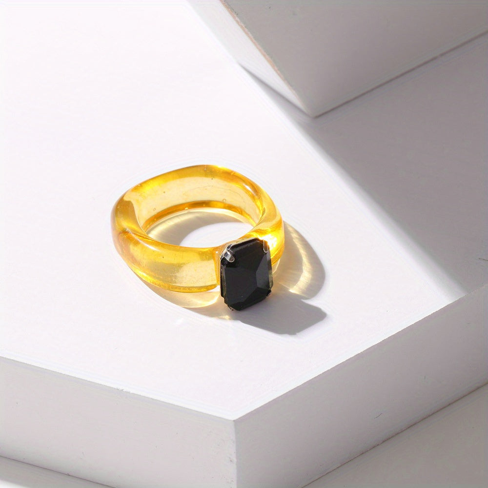 Candy Gloss Translucent Gem Ring